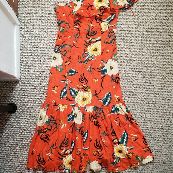 Urban Outfitters Tropical One Shoulder Dress - Picture 5 of 7